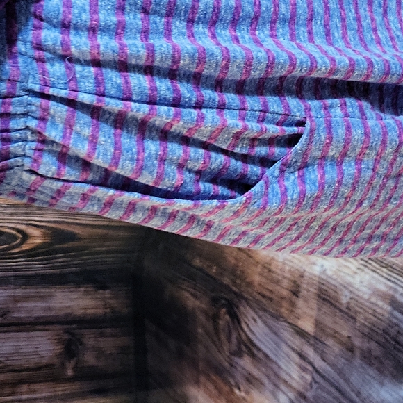 Express Women's Purple Striped Strapless Knit Romper Size M - Picture 9 of 13